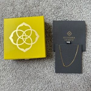 Like New Kendra Scott Letter L Inline Initial Necklace in 18k Gold Vermeil